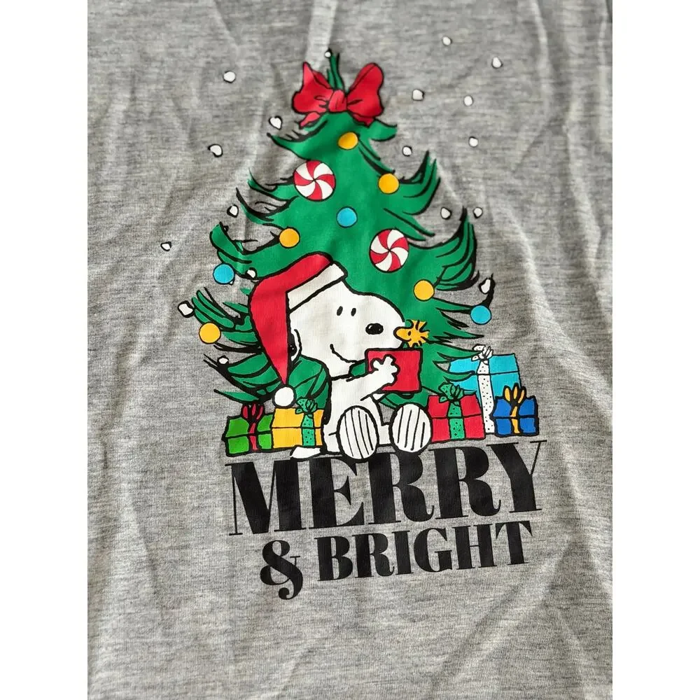 NEW! L/12Peanuts Snoopy Christmas Family Matching Pajama Set